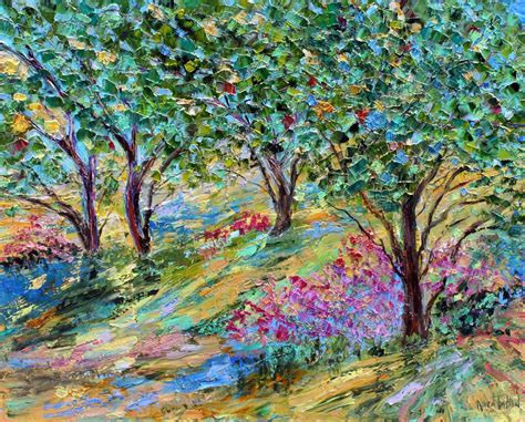 Spring Landscapes Painting Natures Canvas With Color