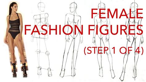Fashion Figure Poses Female Croquis Templates For Designers And