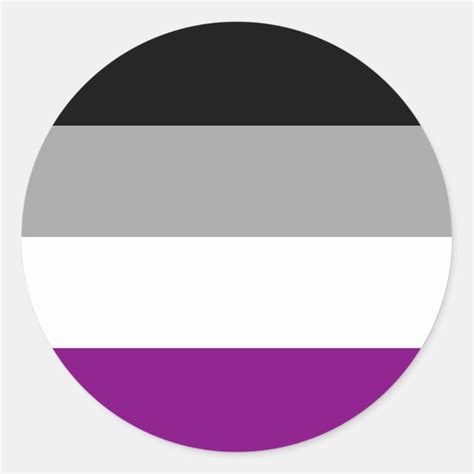 asexual pride flag classic round sticker nz