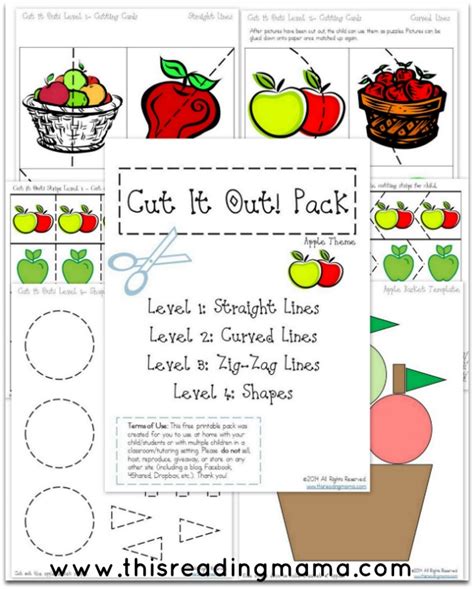Free Apple Cutting Pack For Preschoolers Free Homeschool Deals