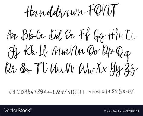 Modern Calligraphy Vintage Handwritten Font Vector Image
