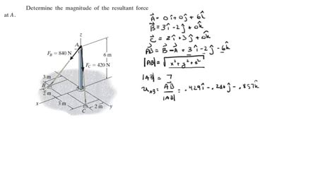 Draw the resultant vector by starting where the tail of first vector is to the head of second vector. Determine the magnitude of the resultant force at A. - YouTube