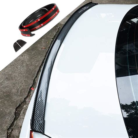 Buy Universal Black Carbon Fiber Trunk Spoiler Lip Kit Car Rear Window