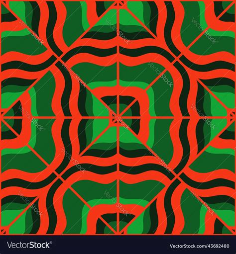 Mosaic Seamless Pattern Decorative Patchwork Vector Image