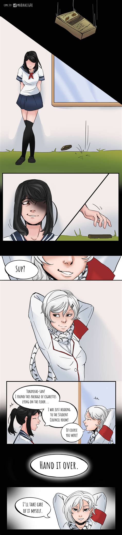 Yandere Chan And Shiromi Torayoshi Comic By Abiaalegre Student