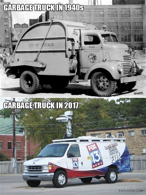 The Evolution Of Garbage Trucks Garbage Truck Funny Pictures Super