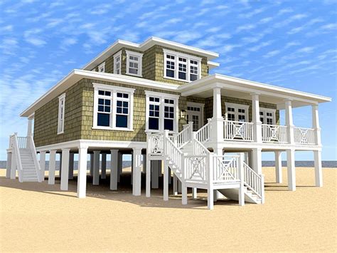 Beach House Plans Two Story Coastal Home Plan 052h 0095 At