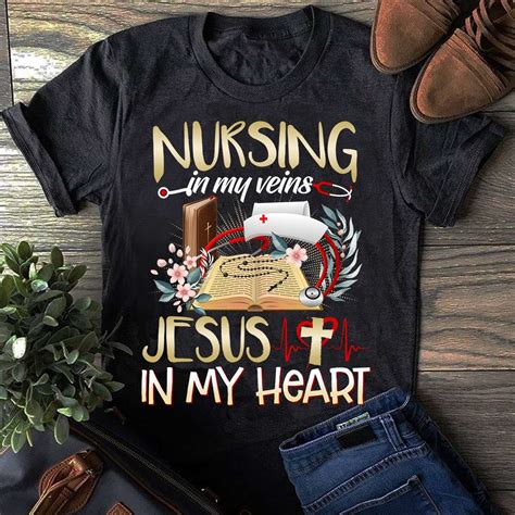 nursing in my veins jesus in my heart nurse and god shirt hoodie sweatshirt fridaystuff