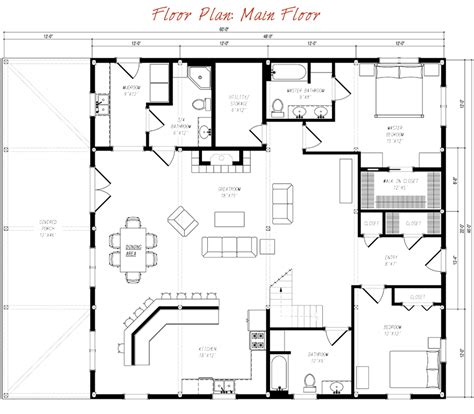 Simple Barndominium Floor Plans