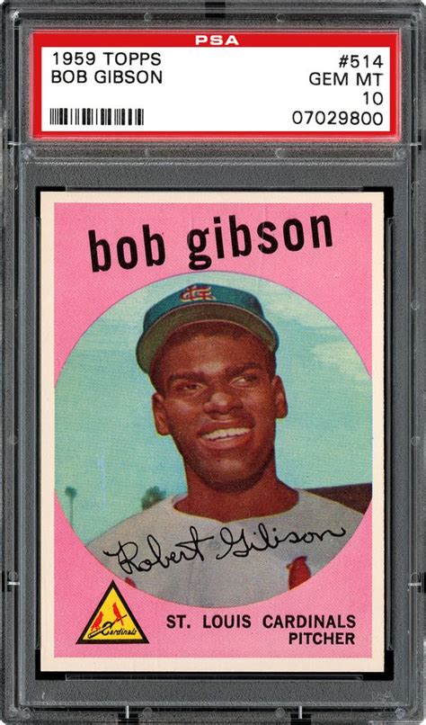 Hoot was one of the most intimidating pitchers to ever grace the mound in major league baseball. 1959 Topps Bob Gibson | PSA CardFacts®