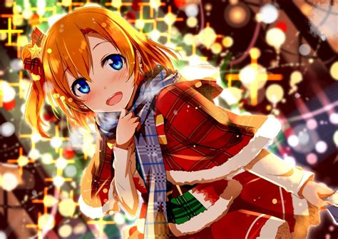 Wallpaper Anime Girls Red Love Live Christmas Toy Kousaka Honoka