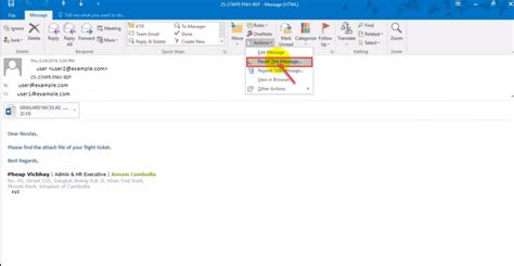 How To Re Call A Sent E Mail In Outlook 2016 Microsoft Outlook Support