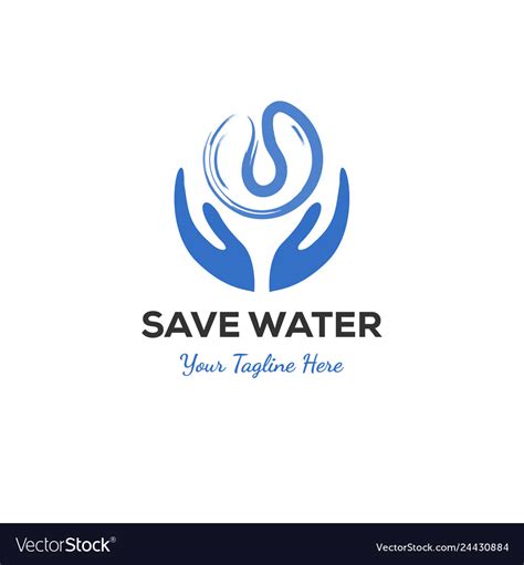 Logo Concept Save Water Royalty Free Vector Image