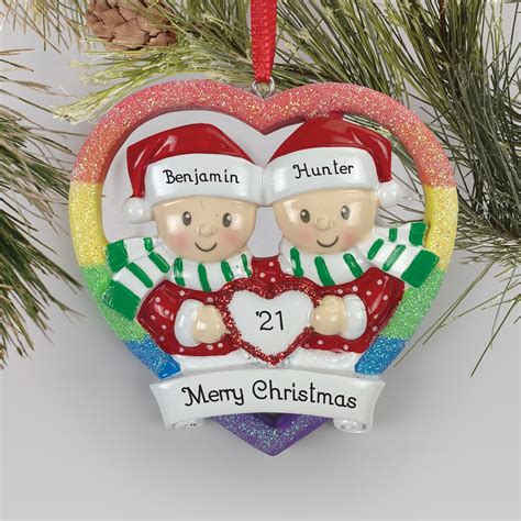 Personalized Same Sex Couple Male Ornament Tsforyounow
