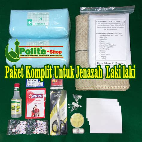 Paket kain kafan komplit perlengkapan jenazah Laki laki | Lazada Indonesia
