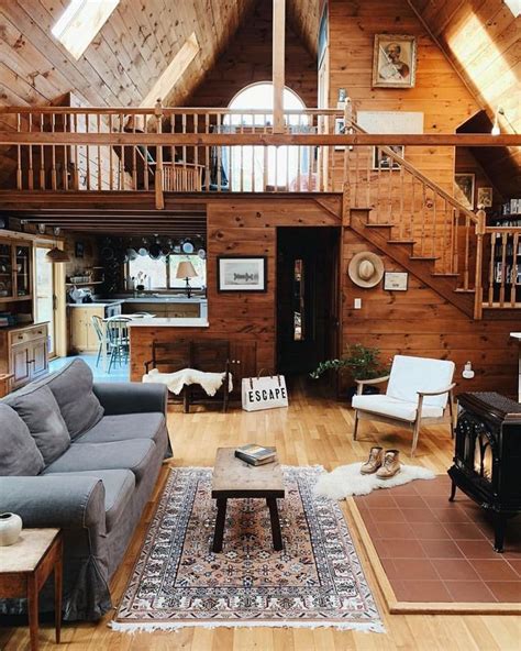 75 Stunning Loft Stair Design For Tiny House Ideas Modern Cabin