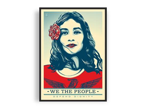 Shepard Fairey Defend Dignity Giclee Print Poster We The People Etsy