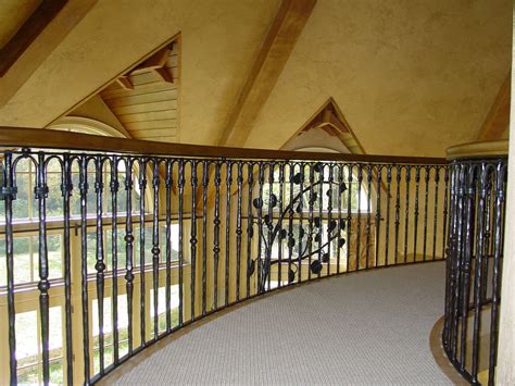 Custom Made Wrought Iron Stair And Bridge Railing By Rising Sun Forge