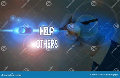 Handwriting Text Help Others Concept Meaning The Action Of Helping