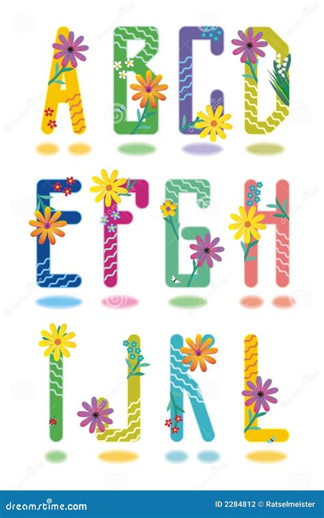 Spring Alphabet Letters A L Stock Photography Image 2284812