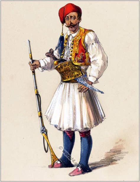 Albanian Soldier In Fustanella During Ottoman Empire