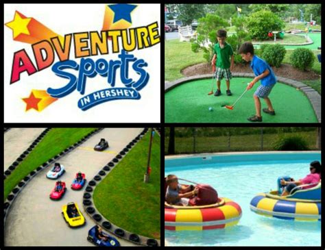 What hotels are near adventure sports in hershey? Adventure Sports= Go-Karts, Bumper Boats, Mini Golf ...