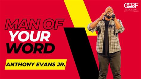 Anthony Evans Man Of Your Word Cover Oak Cliff Bible Fellowship