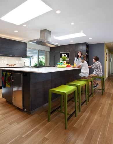 Kitchen With Seating At Counter Modern The New Kitchen Features A