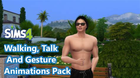 The Sims 4 Walking Talk And Gesture Animations Download Youtube