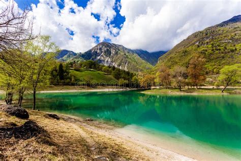 Turquoise Lake In The Mountains Stock Image Image Of National Pond