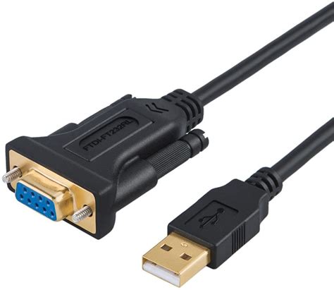 Usb To Rs232 Adapter With Ftdi Chipset Cablecreation 66ft Usb 20