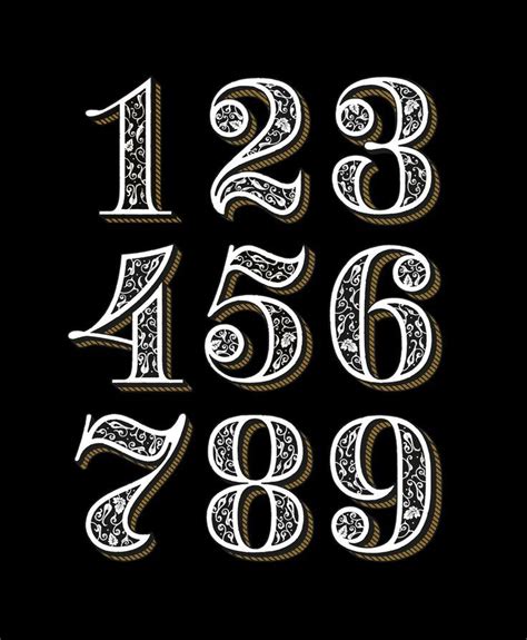 Incredible Nice Tattoo Number Fonts References Galeries
