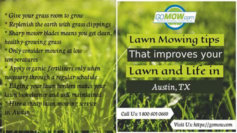Lawn Mowing Tips That Improve Your Lawn And Life In Austin Gomow
