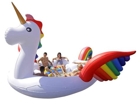 This Giant Inflatable Unicorn Is Big Enough For You And A Bunch Of Your Buddies To Hangout On