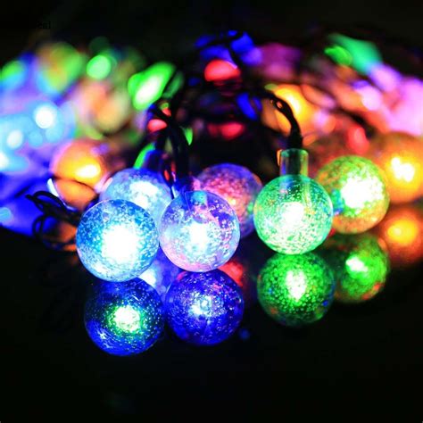 5m 30 Led Multi Color String Lights Solar Power Bulb Outdoor Party