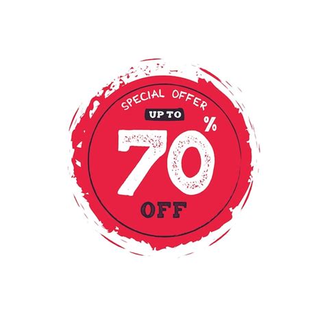 Premium Vector Percent Of Sale Up To 70 Off Isolated Sticker Poster