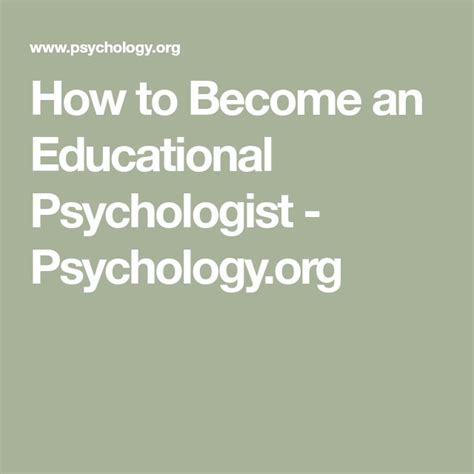 How To Become An Educational Psychologist Educational Psychologist