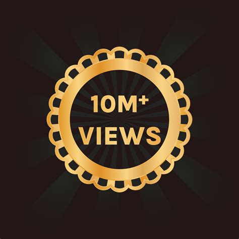 10 Million Views Or 10m Views Celebration Background Design Vector