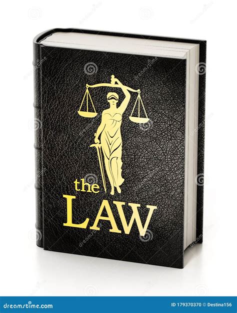 Black Book Entitled The Law 3d Illustration Stock Illustration