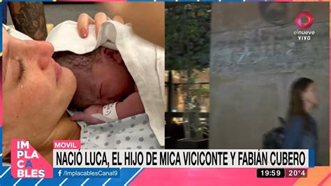 El momento más feliz de Mica Viciconte y Fabián Cubero nació su hijo