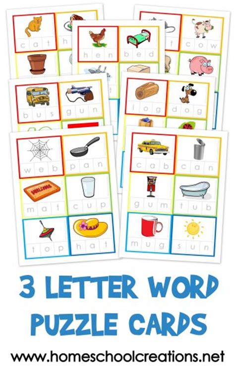 I am sorry for not having written to you earlier, but i have had a lot of things to do. Three Letter Word Cards ~ Free Printable