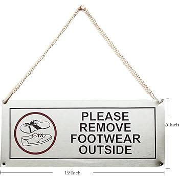 Mr Safe Please Remove Your Shoes Sign Pvc Sticker Inch X Inch