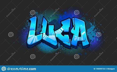 Luca Graffiti Name Design Stock Vector Illustration Of Hiphop 190699733