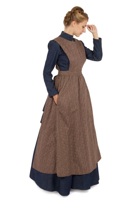 Pioneer Calico Apron Old Fashion Dresses Pioneer Dress Pioneer Clothing