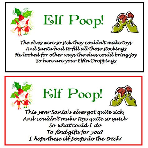 Diy Last Minute Christmas Poop Poems And Candy For