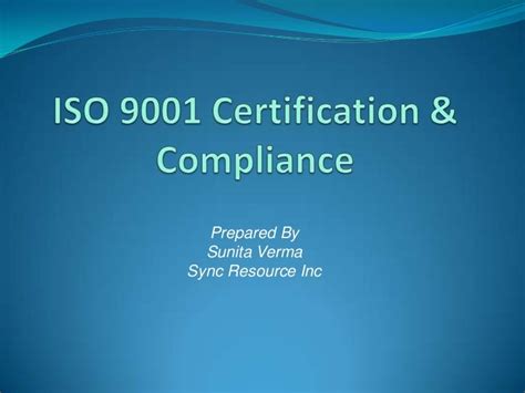 Iso 9001 Certification And Compliance