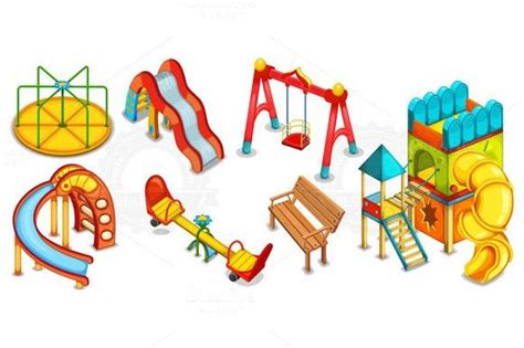 Illustration Of Playground Equipment Playground Equipment Playground