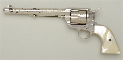 Factory Engraved Colt Saa Revolver 44 40 Cal 7 12 Barrel Old Re