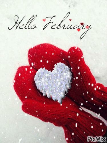 A Red Glove Holding A White Heart In Its Palm With The Words Hello