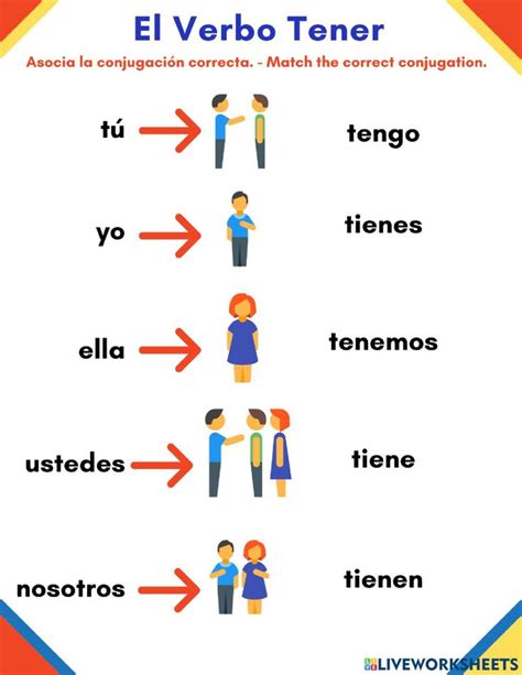 El Verbo Tener Activity Spanish Words For Beginners Verb To Have